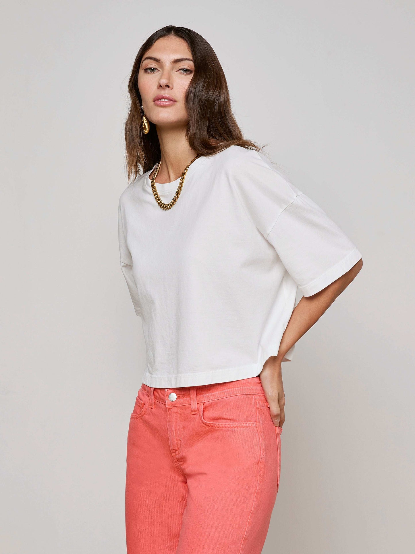 Daria Oversized Cropped Tee