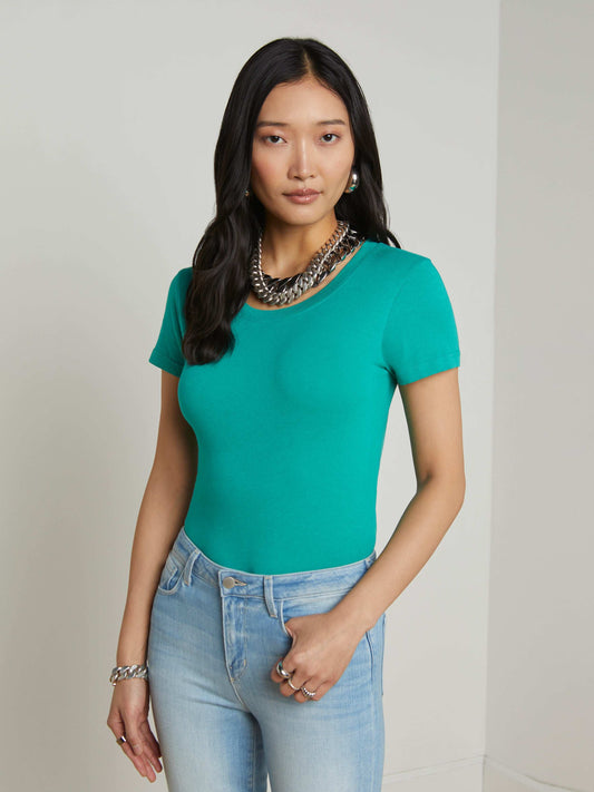 Cory Cotton Scoopneck Tee