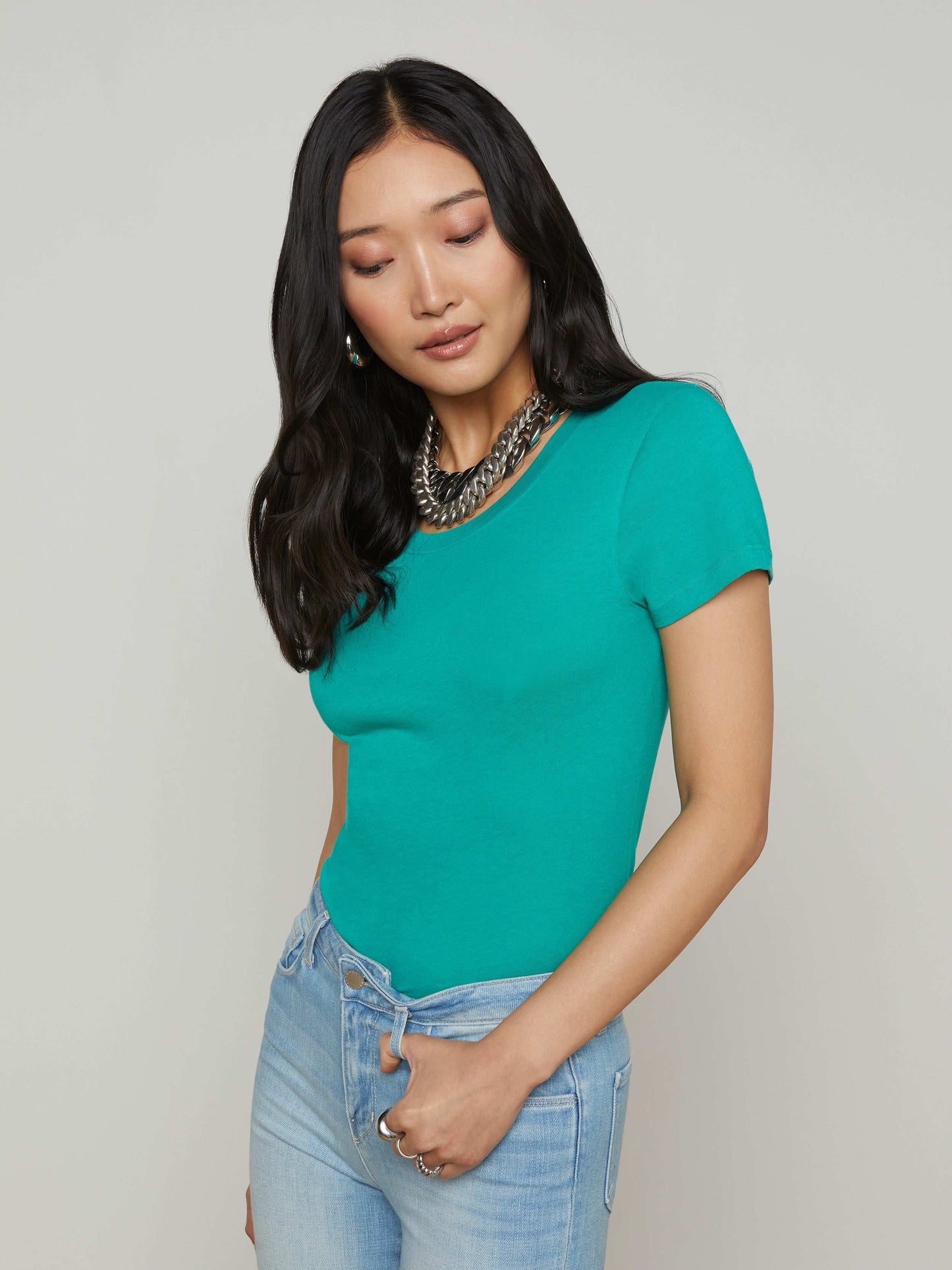 Cory Cotton Scoopneck Tee