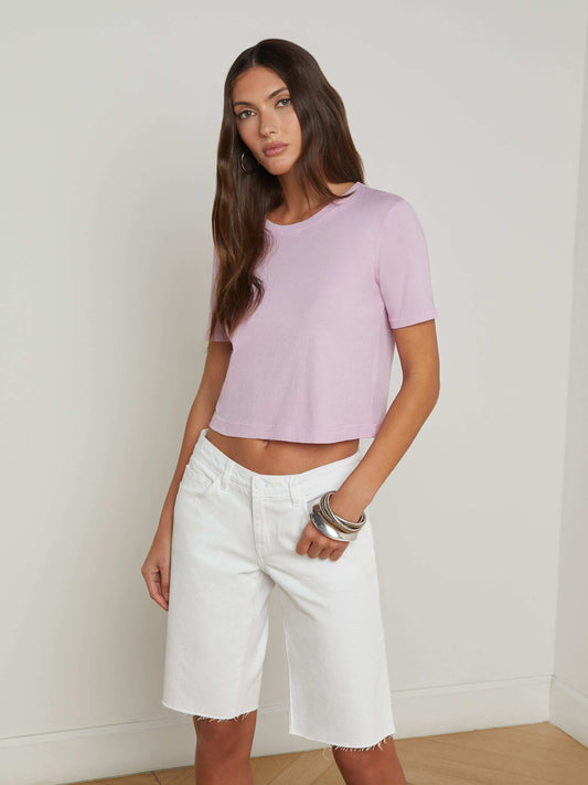 Donna Cotton Cropped Tee